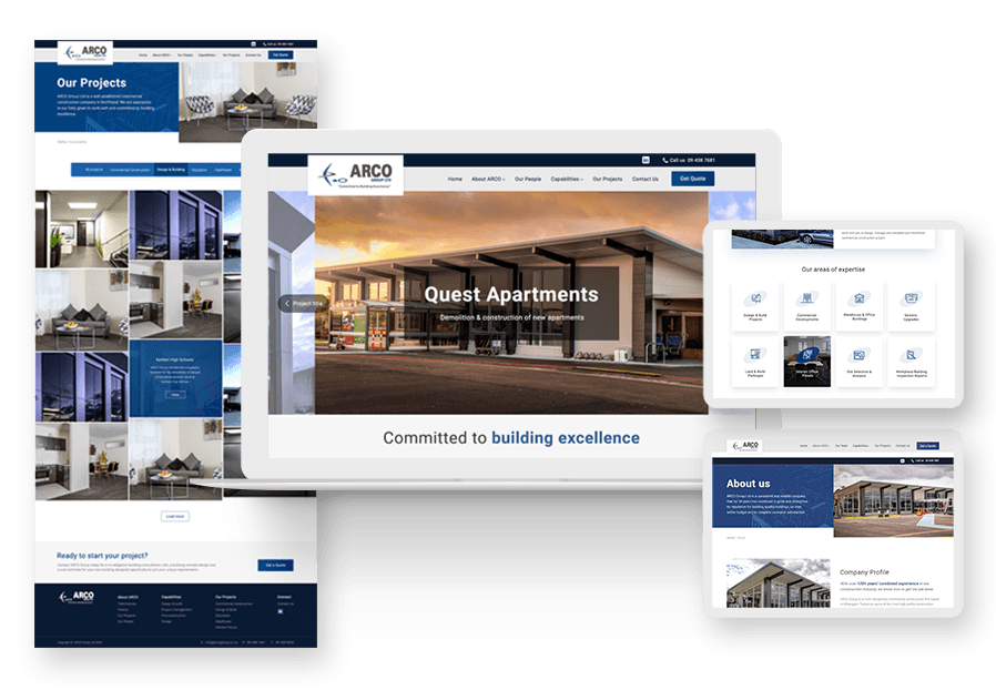 Beerdenchao created the website for construction company ARCO to present their services